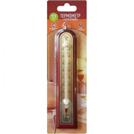 Термометр комнатный, красное дерево 188x39мм, 466112