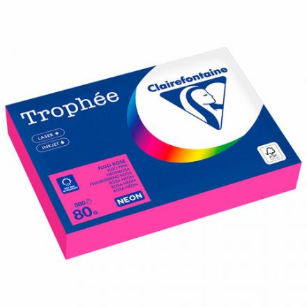 Бумага цветная CLAIREFONTAINE, А4, 80 г/м2, 500 л., неон, розовый, Франция, 2973PC Бумага цветная CLAIREFONTAINE, А4, 80 г/м2, 500 л., неон, розовый, Франция, 2973PC