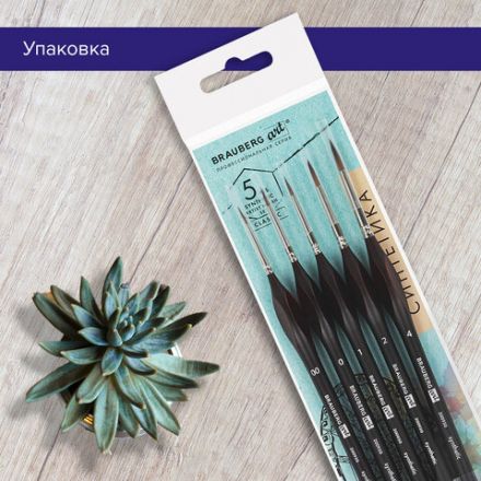 Кисти художественные набор 5 шт., синтетика, BRAUBERG ART CLASSIC, ЭРГОНОМИЧНЫЕ, 200950 Кисти художественные набор 5 шт., синтетика, BRAUBERG ART CLASSIC, ЭРГОНОМИЧНЫЕ, 200950