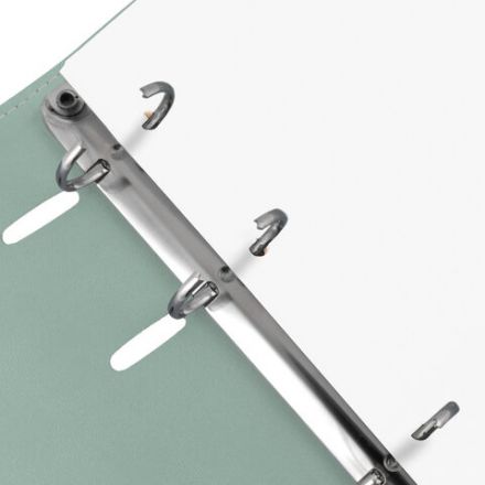 Тетрадь на кольцах А5 (180х220 мм), 120 листов, под кожу, клетка, BRAUBERG "Joy", бирюзовый/серо-голубой, 129993