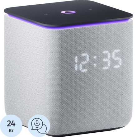Умная колонка Яндекс Станция Миди с Алисой, с Zigbee, серый (YNDX-00054GRY)