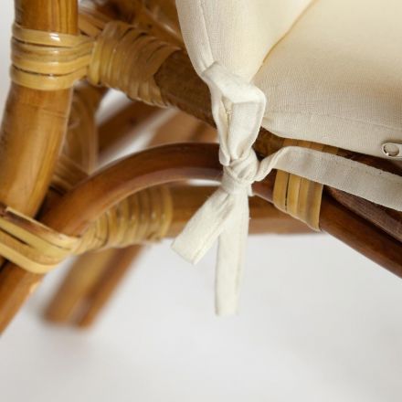 Комплект террасный AKIRA /с подушкой/, skin rattan eco, 54х60х78см / D46х40см, Natural (натуральный)