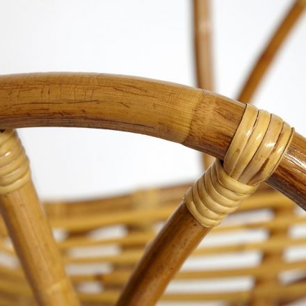 Комплект террасный AKIRA /с подушкой/, skin rattan eco, 54х60х78см / D46х40см, Natural (натуральный)