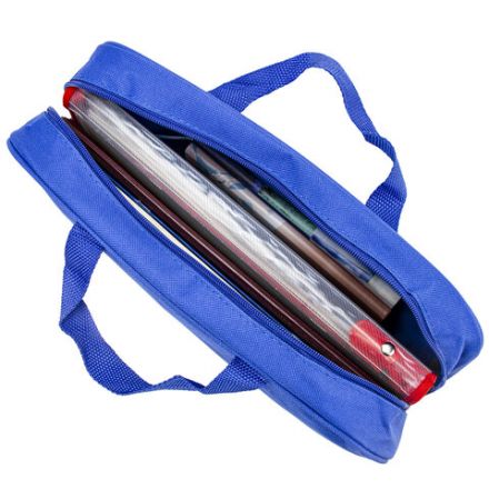 Папка на молнии с ручками STAFF EVERYDAY, А4, ширина 80 мм, полиэстер, синяя, 270740 Папка на молнии с ручками STAFF EVERYDAY, А4, ширина 80 мм, полиэстер, синяя, 270740