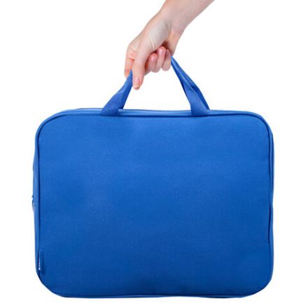 Папка на молнии с ручками STAFF EVERYDAY, А4, ширина 80 мм, полиэстер, синяя, 270740 Папка на молнии с ручками STAFF EVERYDAY, А4, ширина 80 мм, полиэстер, синяя, 270740