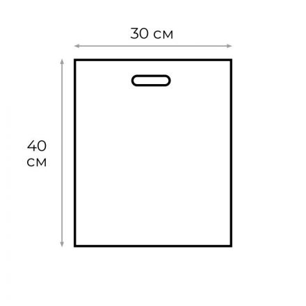 Пакет с вырубной ручкой Горох 40х30см 50шт/уп Пакет с вырубной ручкой Горох 40х30см 50шт/уп