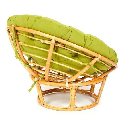 Кресло Папасан/Papasan (23/01 W) /с подушкой и ремешками/ диаметр подушки 125см, 115х101х104см, медовый, флок олива, 23 Кресло Папасан/Papasan (23/01 W) /с подушкой и ремешками/ диаметр подушки 125см, 115х101х104см, медовый, флок олива, 23
