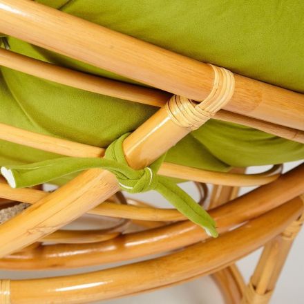 Кресло Папасан/Papasan (23/01 W) /с подушкой и ремешками/ диаметр подушки 125см, 115х101х104см, медовый, флок олива, 23 Кресло Папасан/Papasan (23/01 W) /с подушкой и ремешками/ диаметр подушки 125см, 115х101х104см, медовый, флок олива, 23
