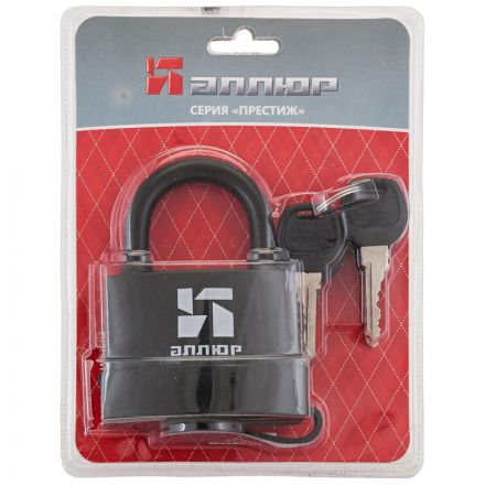 Замок навесной всепогод_УЗК Аллюр ВС1Ч-377П (83xd=11) чугун черный (6кл)