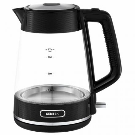 Чайник CENTEK CT-1014, 1,7 л, 2200 Вт, закрытый нагревательный элемент, стекло, черный, CT-1014 Black Чайник CENTEK CT-1014, 1,7 л, 2200 Вт, закрытый нагревательный элемент, стекло, черный, CT-1014 Black
