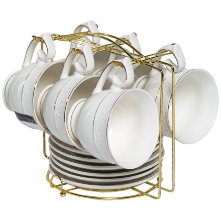 Сервиз чайный ГРАЦИЯ АСТЕРИЯ 6 чашек+6 блюдец арт.101-01080 Сервиз чайный ГРАЦИЯ АСТЕРИЯ 6 чашек+6 блюдец арт.101-01080