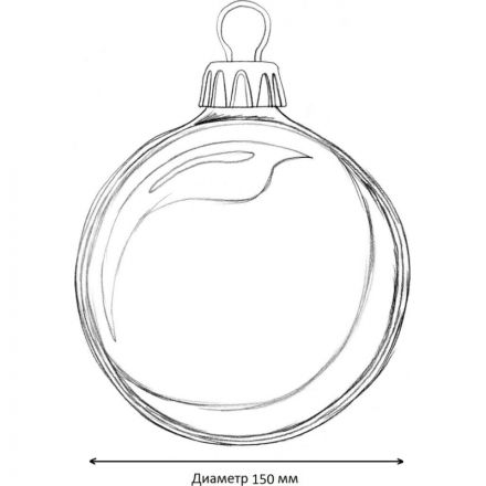 Шар 150мм (зеркально-красный) 502404
