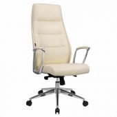 Кресло BRABIX PREMIUM Adept EX-752, синхромеханизм, алюминий, экокожа, бежевое, 532931