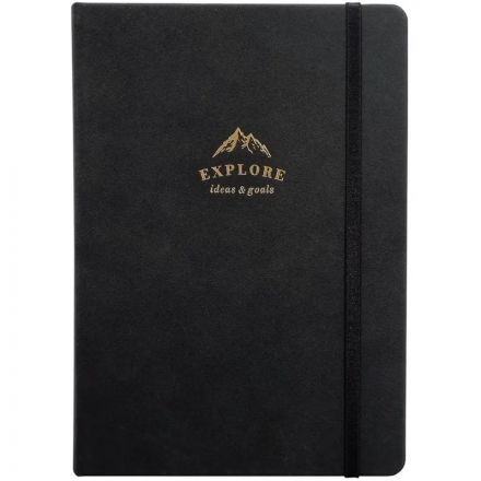 Ежедневник датированный 2026 IF 14х20см 176л, тв с рез, Explore I1715/black