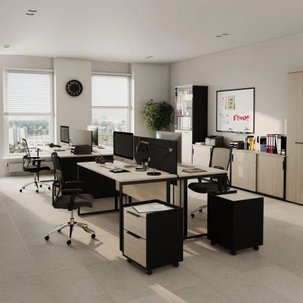 Шкаф-купе Комус Мебель К-Loft 241H041 1370х420х752 дуб сканд/графит