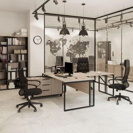 Шкаф-купе Комус Мебель К-Loft 241H041 1370х420х752 дуб сканд/графит
