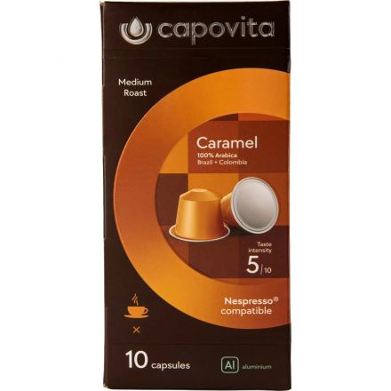 Кофе в капсулах Capovita Caramel Nespresso с ароматом карамели, 10шт Кофе в капсулах Capovita Caramel Nespresso с ароматом карамели, 10шт
