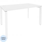 Стол ONIX-П П на металлокаркасе O.MP-SP-3.8 белый бриллиант/белый Ш1380