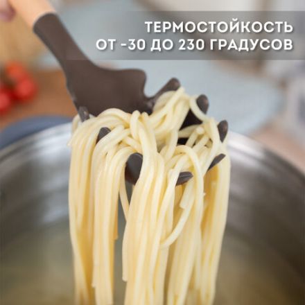 Набор силиконовых кухонных принадлежностей с деревянными ручками 12 в 1, серо-коричневый, DASWERK (ДАСВЕРК), 608195 Набор силиконовых кухонных принадлежностей с деревянными ручками 12 в 1, серо-коричневый, DASWERK (ДАСВЕРК), 608195