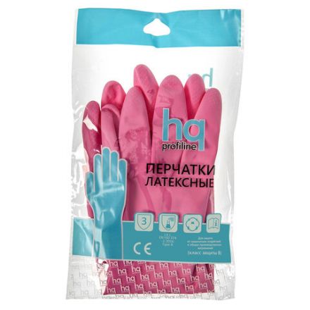 Перчатки латексные КЩС, сверхпрочные, плотные, хлопковое напыление, размер 7,5-8, M (средний), красные, HQ Profiline, 73582 Перчатки латексные КЩС, сверхпрочные, плотные, хлопковое напыление, размер 7,5-8, M (средний), красные, HQ Profiline, 73582