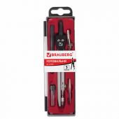 Готовальня BRAUBERG "Architect", 5 предметов: циркуль 135 мм, 2 вставки, держатель, грифель, 210658 Готовальня BRAUBERG "Architect", 5 предметов: циркуль 135 мм, 2 вставки, держатель, грифель, 210658