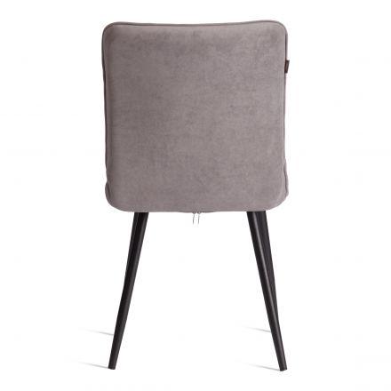 Стул обеденный Bari LT, велюр, серый/черный, 29, 41х55х89 см