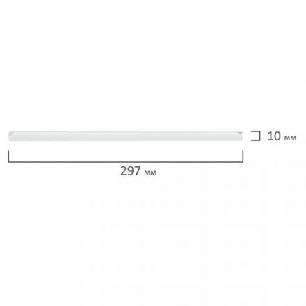 Скрепкошины для быстрого переплета BRAUBERG, комплект 10 шт., ширина 10 мм (до 50 л. А4), белые, 224605