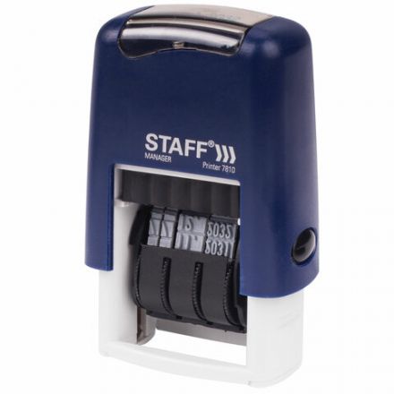 Датер-мини STAFF, месяц цифрами, оттиск 22х4 мм, "Printer 7810 BANK", 237433 Датер-мини STAFF, месяц цифрами, оттиск 22х4 мм, "Printer 7810 BANK", 237433