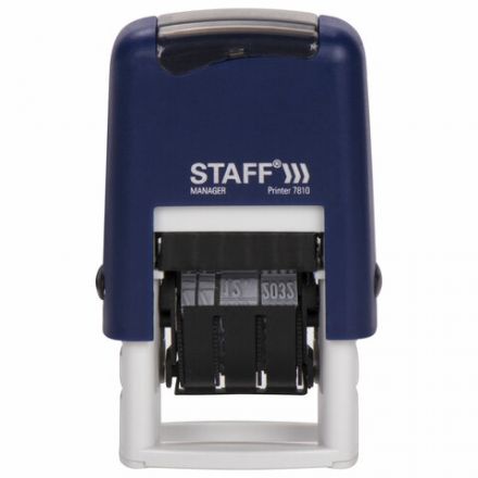 Датер-мини STAFF, месяц цифрами, оттиск 22х4 мм, "Printer 7810 BANK", 237433 Датер-мини STAFF, месяц цифрами, оттиск 22х4 мм, "Printer 7810 BANK", 237433