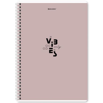 Тетрадь А4, 96 л., BRAUBERG, гребень, клетка, матовая ламинация, "Пастель_3" (микс в спайке), 405320 Тетрадь А4, 96 л., BRAUBERG, гребень, клетка, матовая ламинация, "Пастель_3" (микс в спайке), 405320