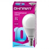 Лампа светодиодная ОНЛАЙТ OLL-G45-10-230-4K-E14 10Вт Е14 4000К 61966