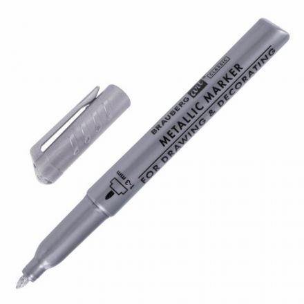 Набор маркеров для декорирования и рисования 3 ЦВЕТА BRAUBERG ART METALLIC, линия письма 1-3 мм, 152440 Набор маркеров для декорирования и рисования 3 ЦВЕТА BRAUBERG ART METALLIC, линия письма 1-3 мм, 152440