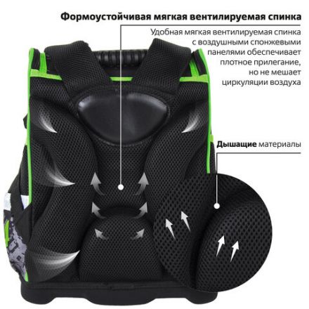 Ранец ЮНЛАНДИЯ WISE, 1 отделение, 3 кармана, устойчивое дно, "Offroad", 37х29х15 см, 228814 Ранец ЮНЛАНДИЯ WISE, 1 отделение, 3 кармана, устойчивое дно, "Offroad", 37х29х15 см, 228814