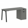Home Office Стол письменный VR.SP-3-158.1.A Металлик/Антрацит металл 1580*720*750