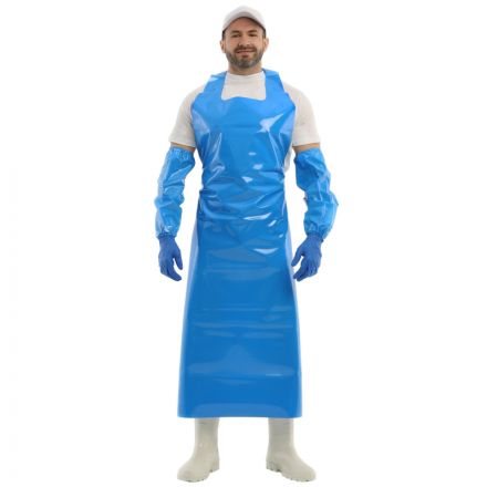 Фартук многоразовый Ларисан полиуретановый 830x1500,синий 150мкм,ПС Фартук многоразовый Ларисан полиуретановый 830x1500,синий 150мкм,ПС