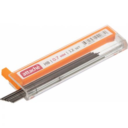 Стержень микрографический полимерный 0,7мм Attache HB 12 грифелей Стержень микрографический полимерный 0,7мм Attache HB 12 грифелей