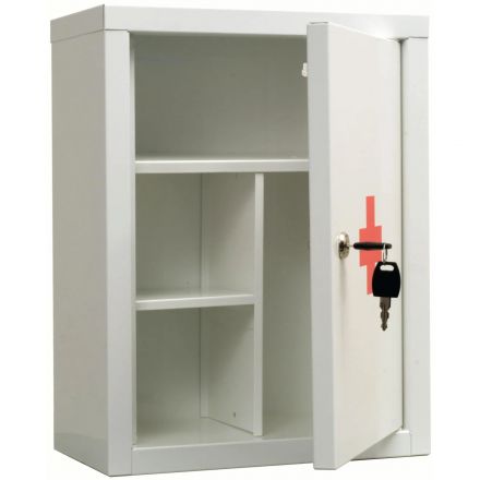 Аптечка металлическая 0K3_Практик AMD-39 белая, ключ. замок, 300х160х390
