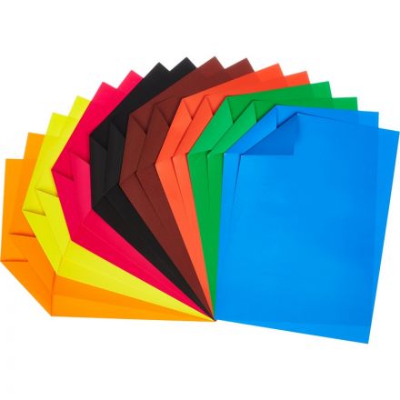 Бумага цветная №1School, 16л, 8цв, А4, Живая природа, мелов, двусторонняя