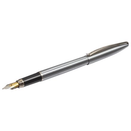 Ручка подарочная перьевая BRAUBERG "Ballet", СИНЯЯ, корпус серебистый с хромированными деталями, 143481 Ручка подарочная перьевая BRAUBERG "Ballet", СИНЯЯ, корпус серебистый с хромированными деталями, 143481