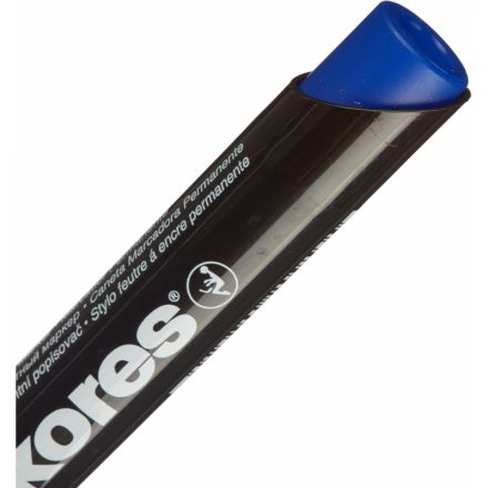 Маркер перманентный Kores 20953 синий (толщина линии 3-5 мм) Маркер перманентный Kores 20953 синий (толщина линии 3-5 мм)