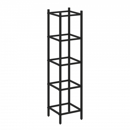 Loft Угловой проходной переходной модуль VR.L-SL.UPK-4.4.3 Чёрный металл 446*446*1869