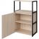 Стеллаж для документов K-Loft  241H022 670х400х1068 дуб сканд/черный