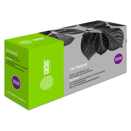 Картридж лазерный CACTUS (CS-TN3230) для BROTHER HL-5340D/5350DN/5370DW/DCP-8070D, ресурс 3000 стр. Картридж лазерный CACTUS (CS-TN3230) для BROTHER HL-5340D/5350DN/5370DW/DCP-8070D, ресурс 3000 стр.