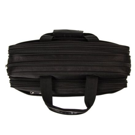 Сумка портфель BRAUBERG CARBON с отделением для ноутбука 15-16", 2 отделения, черная, 31х41х13 см, 240509