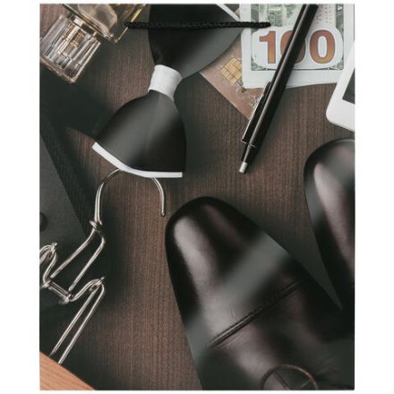 Пакет подарочный (1 штука) 26x13x32 см, ЗОЛОТАЯ СКАЗКА "Businessman", выборочный лак, 608245 Пакет подарочный (1 штука) 26x13x32 см, ЗОЛОТАЯ СКАЗКА "Businessman", выборочный лак, 608245