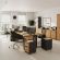 Рабочая станция К-Loft 241S004 2 раб.м. 1380х1370х750 дуб натур./графит