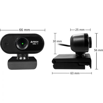 Веб-камера A4Tech (PK-925H) черный 2Mpix (1920x1080) USB2.0 с микрофоном