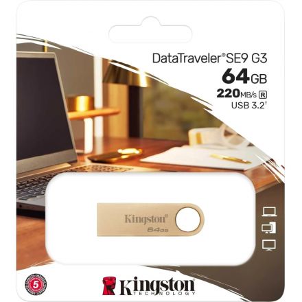 Флеш-память Kingston DTSE9G3/64GB 220MB/s Metal USB 3.2 Gen1 DataTraveler