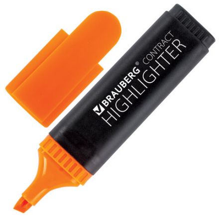 Текстовыделитель BRAUBERG "Contract", ОРАНЖЕВЫЙ, линия 1-5 мм, 150393 Текстовыделитель BRAUBERG "Contract", ОРАНЖЕВЫЙ, линия 1-5 мм, 150393