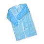 Халат н/с , на завязк, рук.рез, дл.110см, XXL, пл 20, голуб, 10 шт/уп